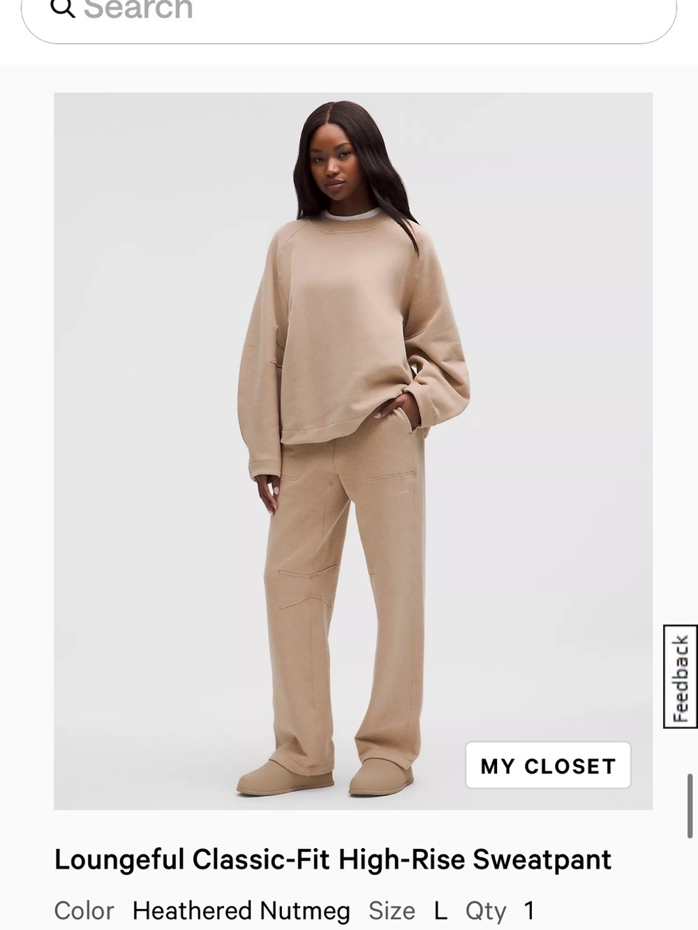 Lululemon Loungeful Classic-Fit High-Rise Sweatpant & matching sweatshirt